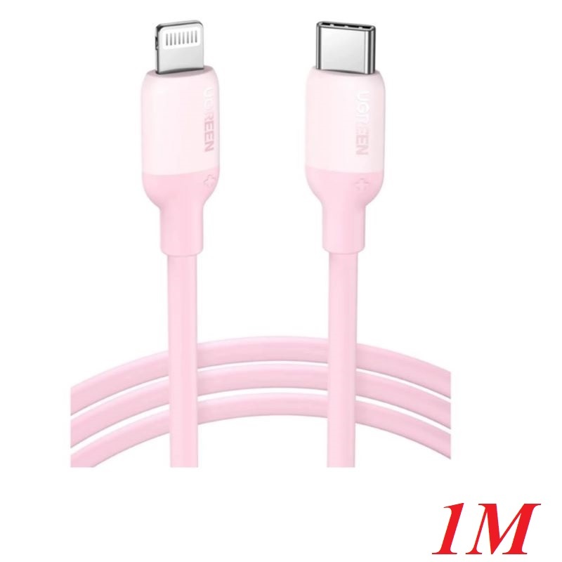 Ugreen 60625 1M Mfi Pink Usb Type C To Lightning Silicone Cable US387