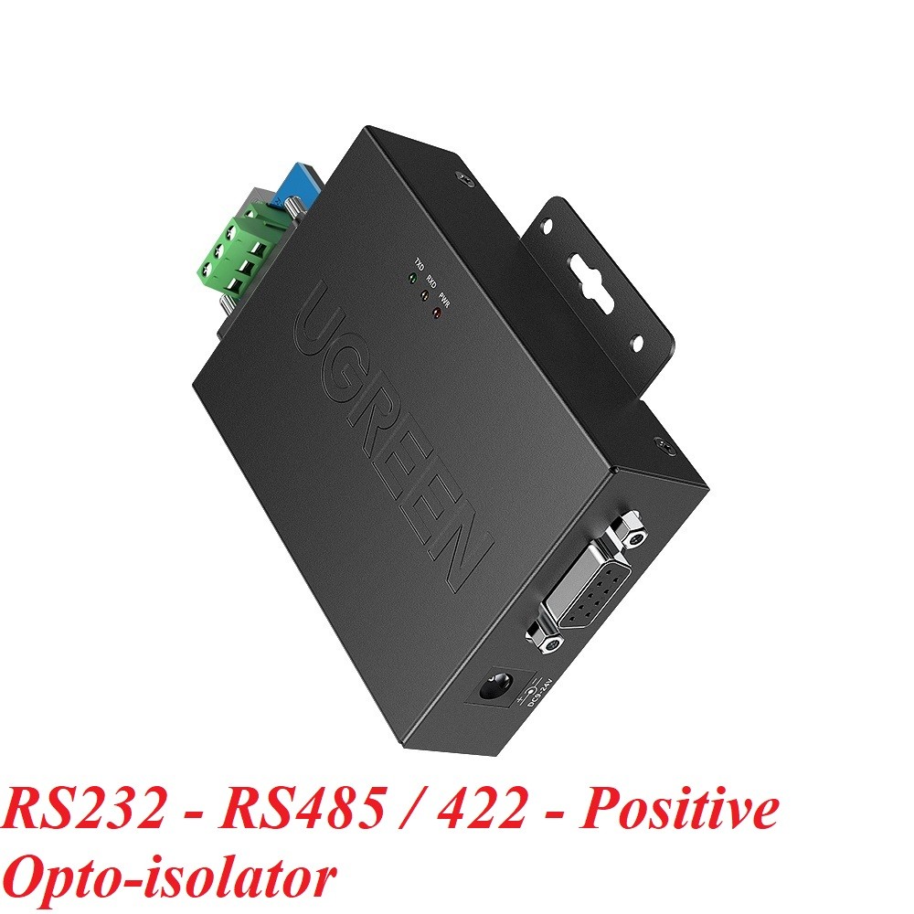 Ugreen 80113 RS232 TO 485/422 ACTIVE PHOTOELECTRIC ISOLATION TWO-WAY COMMUNICATION PROTOCOL CONVERTER 9PIN LIGHTNING and SURGE PROOF cm327