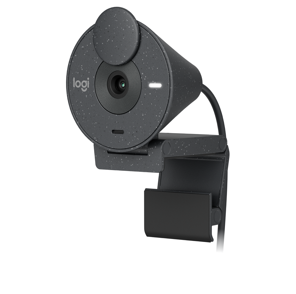 Logitech 38452 2MP FHD 1080p Đen Webcam máy tính  Logitech Brio 300 Graphite USB Type-C