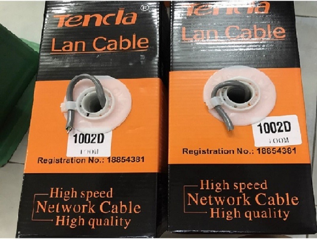 TENCIA 17045 1002D xám 100m Cáp mạng cat5