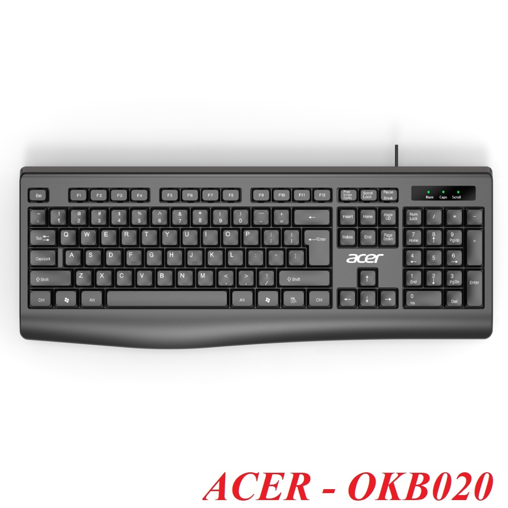 Acer 17059 USB 1.5M Đen Bàn Phím Máy Tính Có Dây Cổng Usb OKB020