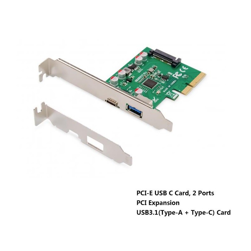 oem-dh 94576 Card PCI Express Chuẩn x4 x8 sang USB-C 3.0 và USB 3.0