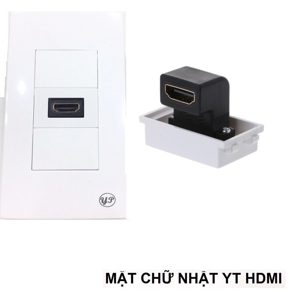 oem 15391 MB-3H màu trắng Mặt nạ âm tường chữ nhật YT HDMI đầu cong