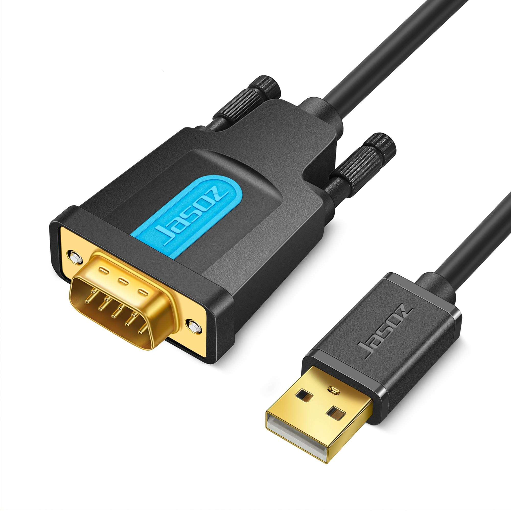 Jasoz T-I108 2m USB to RS-232 DB9 pin serial port cable FT232 industrial dual chip TI108 I103 28130