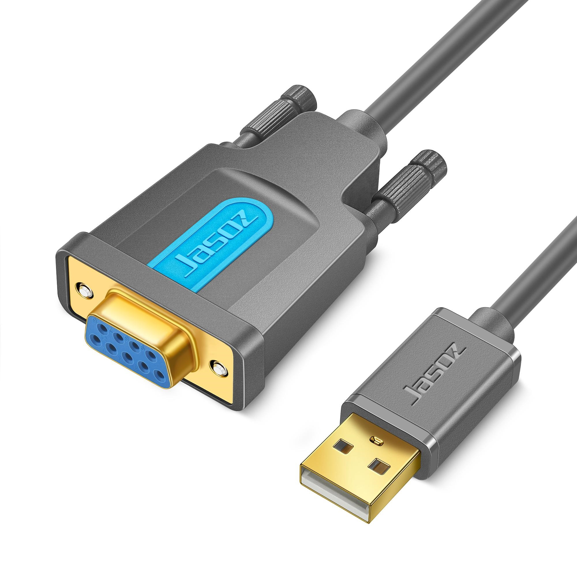 Jasoz T-I105 1.5m USB to RS-232 DB9 female serial port cable PL2303 chip TI105 I102 27502