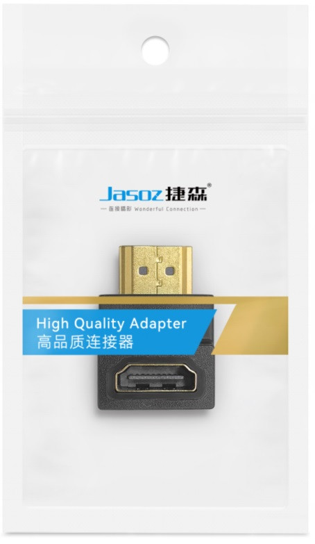 Jasoz T-G154 HDMI Male - HDMI Female Adaptersfemale head down TG154 G134 29664