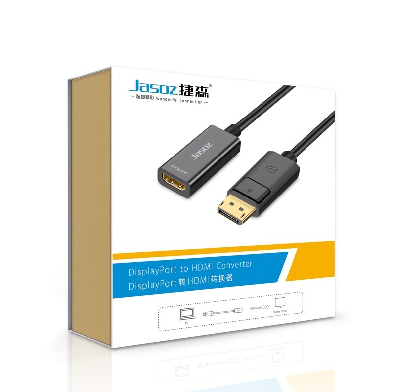 Jasoz T-G106 25cm 0.25m DP - HDMI Converter 4K Version TG106 G104 29005