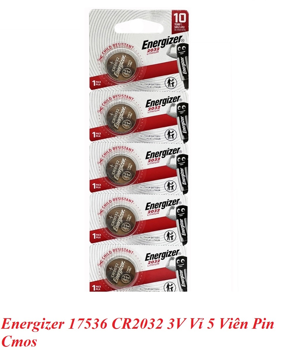 Energizer 17536 CR2032 3V Vỉ 5 Viên Pin Cmos