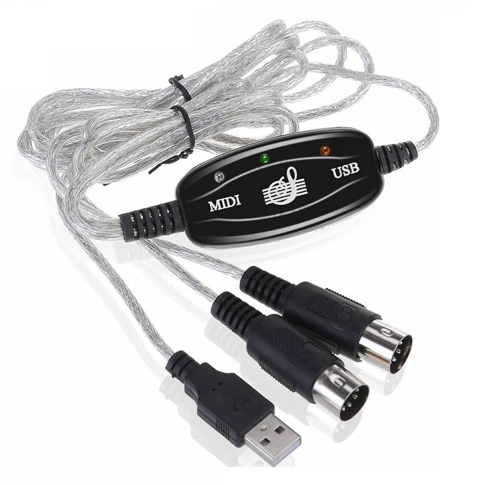 oem 17336 Cáp Midi Sang USB Cho Organ - Thiết Bị Chuyển Đổi Âm Thanh Cho Nhạc Cụ Midi Kết Nối Với Máy Tính.Tương thích được nhiều loại đàn