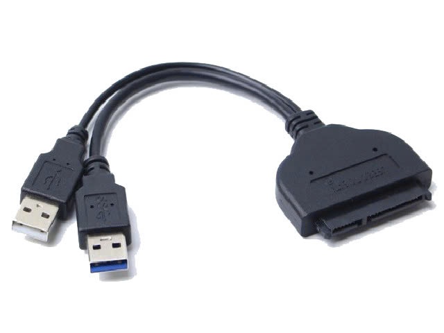 OEM-DH 17410 YR-USB-65 Usb to Sata 2.5' Dây Chuyển Usb 3.0 ra Sata dùng cho HDD SDD 2.5'' kèm dây hỗ trợ nguồn
