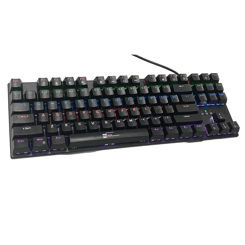 R8 1032 màu đen Bàn phím cơ gaming có dây kết nối USB , LED RGB, Blue Switch, 5 triệu lượt nhấn 37135