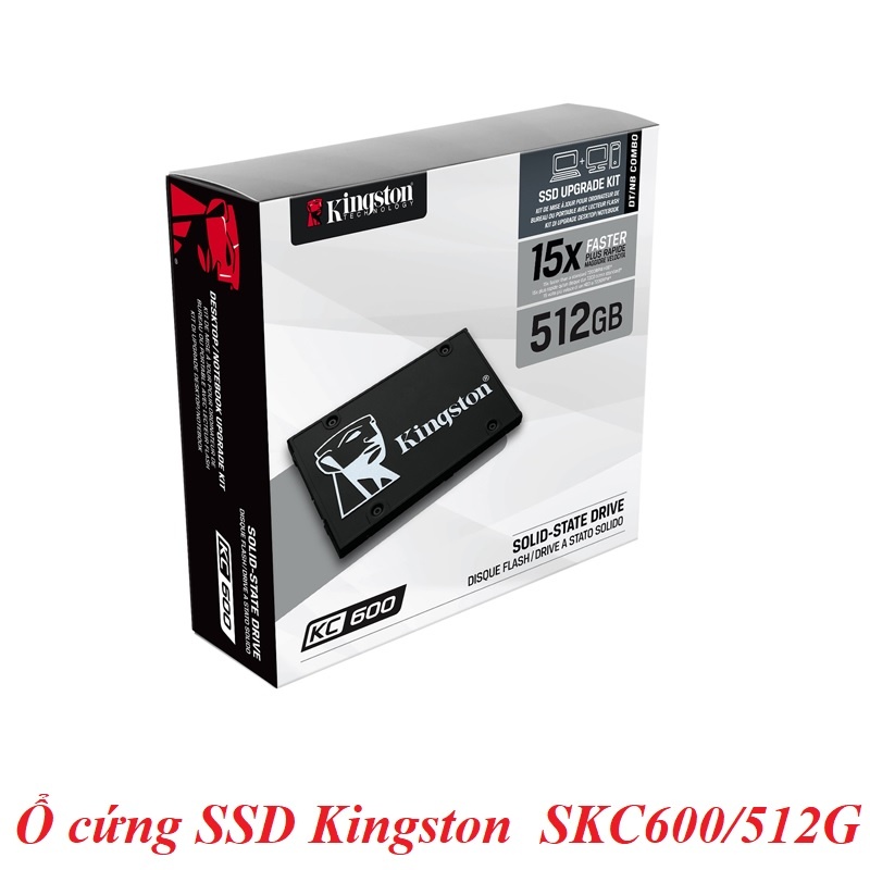 Kingston 37175  KC600 512GB SATA III 2.5 inch SKC600/512G Ổ cứng SSD