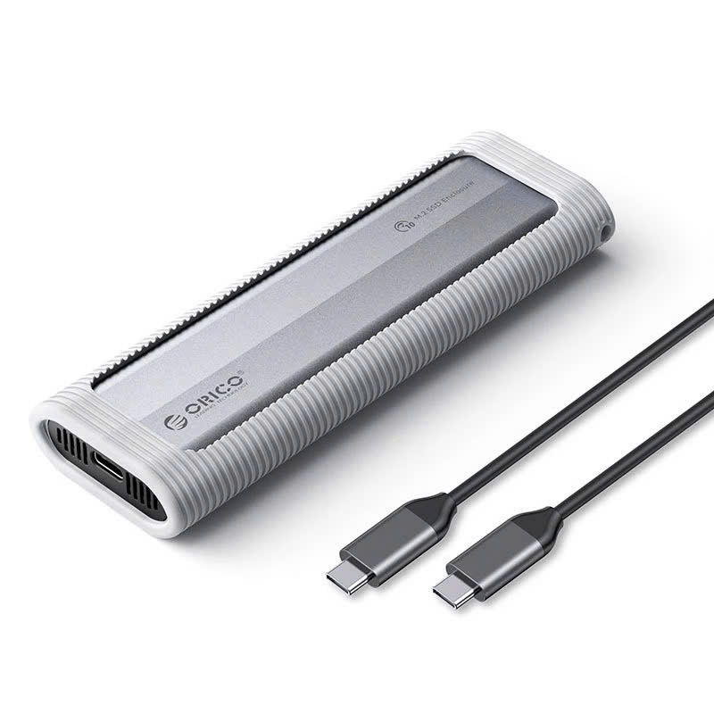 Orico 12972 Xám 10Gbps Nvme Box di động SSD M.2 PCIe NVMe Vỏ Nhôm max 8TB AXM2-G2-V1-GY-BP