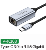 Veggieg 27370 Bộ chuyển đổi Type C 3.0 Sang Lan 1000Mbps VegGieg V-K308