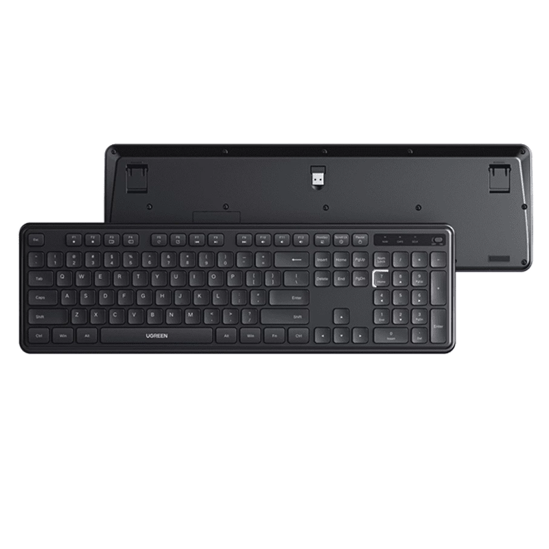 Ugreen 85050 màu đen bàn phím không dây 2,4Ghz dùng cho máy tính, laptop max 10m K331