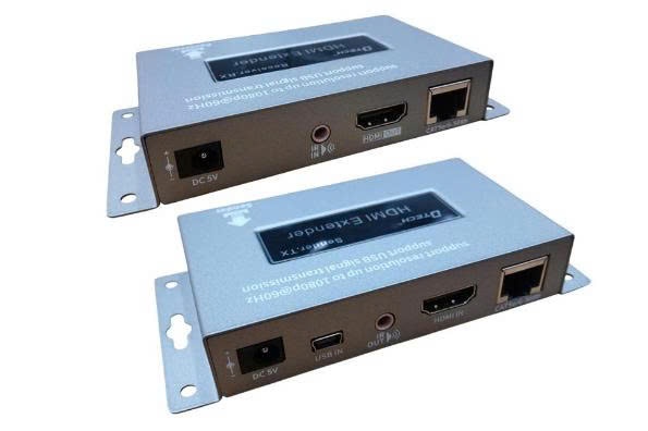 DTECH 27653 BỘ NỐI DÀI TÍN HIỆU KVM HDMI-LAN DT7054A 2ND DTECH (02 CÁI/BỘ)