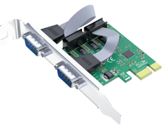 Veggieg 28138 Card PCI E Sang 2 Cổng Com RS232 Veggieg V-PC03