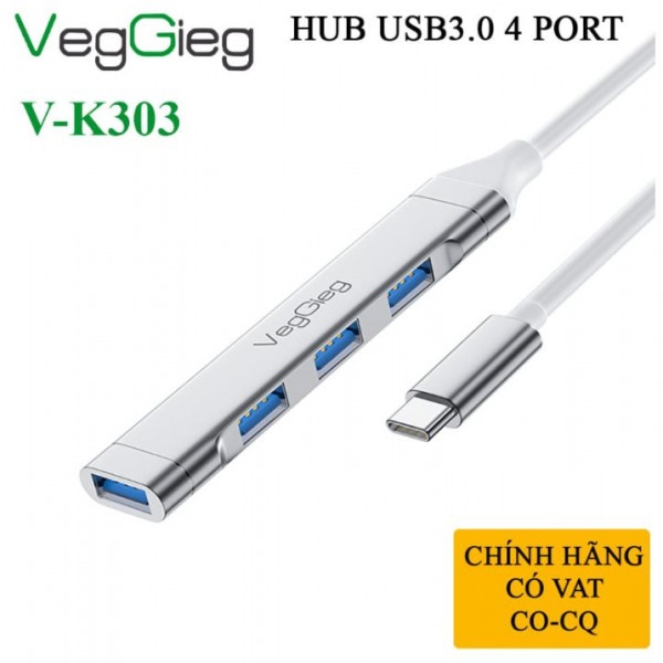 VegGieg 27157 Bộ Chia USB 3.0 Cổng TYPEC VegGieg V-K303