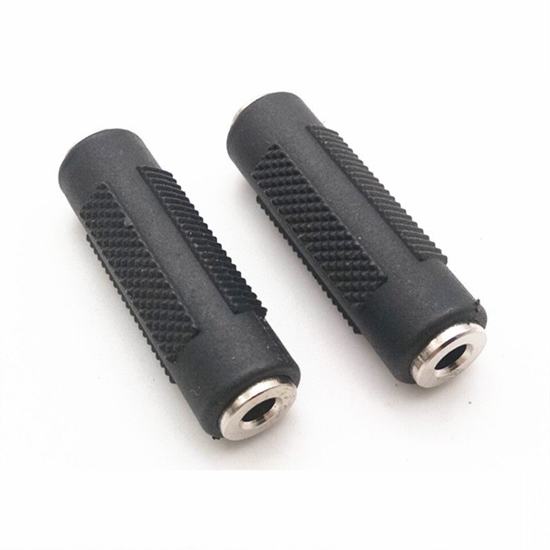 OEM 12422 1-1 3.5mm đen Đầu nối 2 đầu 3 ly Âm