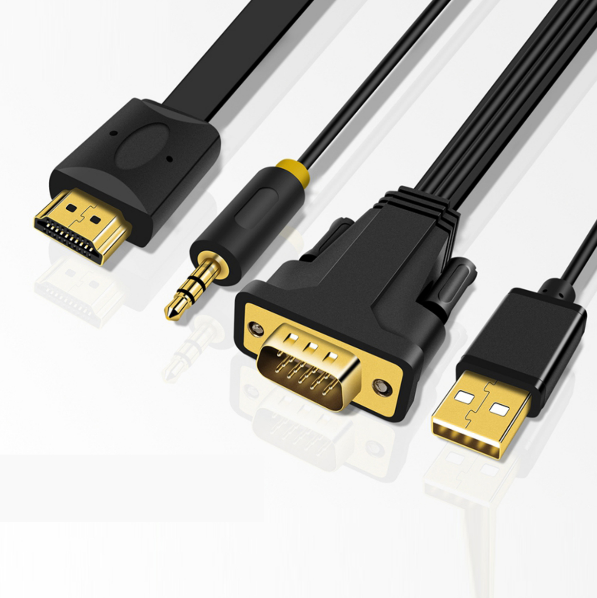 VegGieg 29469 1.5m Cáp dữ liệu chuyển đổi VGA sang HDTV V-Z206 hỗ trợ Full HD