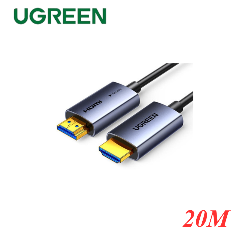 Ugreen 45505 20m 2.0 4K@60Hz sợi quang AOC Fiber HDMI Cable 20m HD178