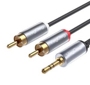 Veggieg 28106 Cáp loa 1 ra 2 Đầu RCA, 10m Veggieg V-A604