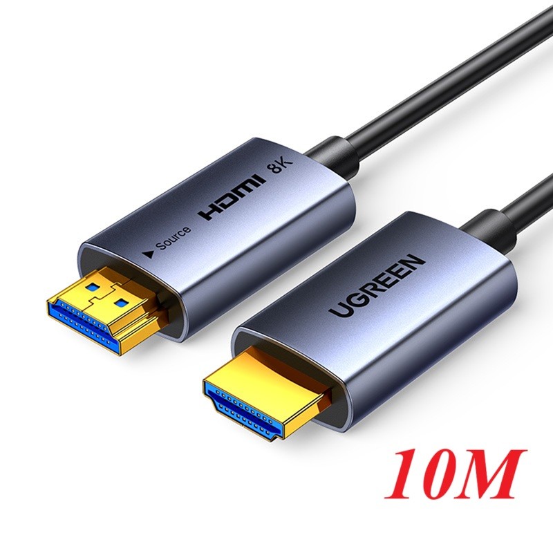 Ugreen 55504 10M 2.1 màu xám 8K@60Hz Fiber HDMI Cable 10M HD183