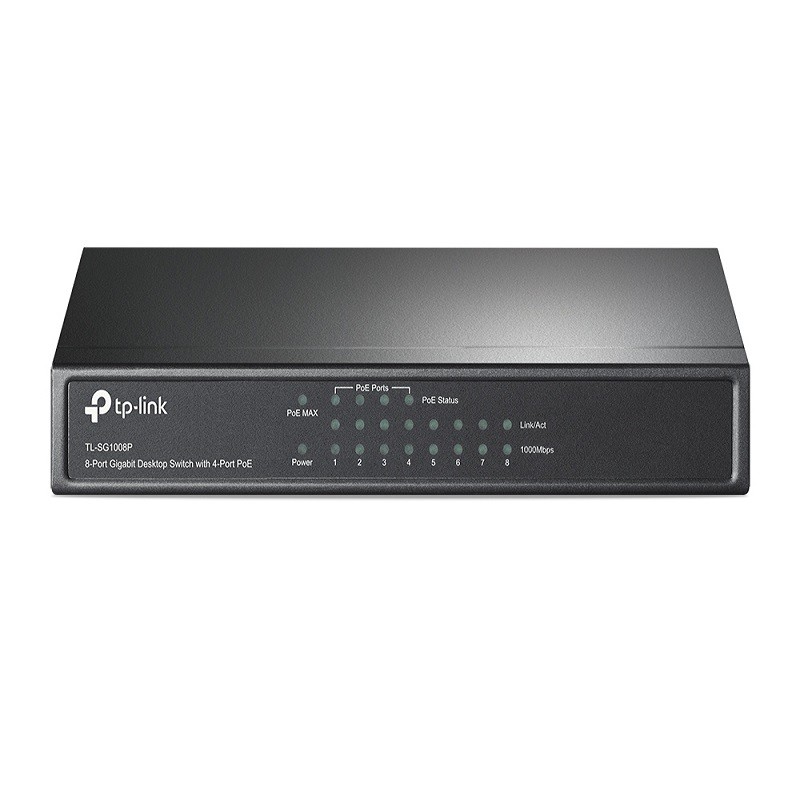 TP-LINK 28298 POE 8 Port Gigabit TL-SG1008P Switch 8 Cổng Gigabit hỗ trợ POE vỏ sắt