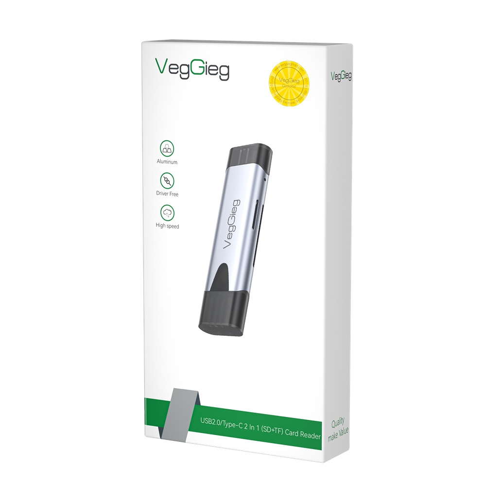 VegGieg 29640 Đầu Đọc Thẻ Nhớ Type C/USB VegGieg V-C305