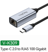 VegGieg 29452 Bộ chuyển đổi Type C 2.0 Sang Lan 100Mbps VegGieg V-K309