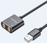 VegGieg 28302 Bộ chuyển đổi USB 2.0 sang Audio( màu đen) VegGieg V-K103