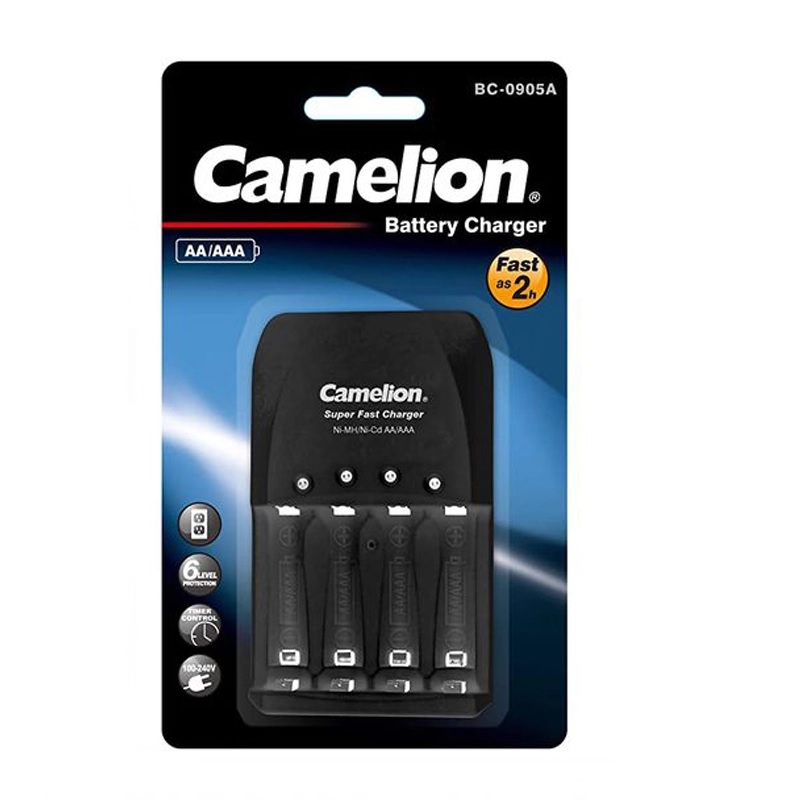 Camelion 12912 BC0905 Bộ Sạc Đa Năng Hàng Chính Hãng Công Nghệ Đức Có Thể Sạc Được Pin AA / AAA / 9V