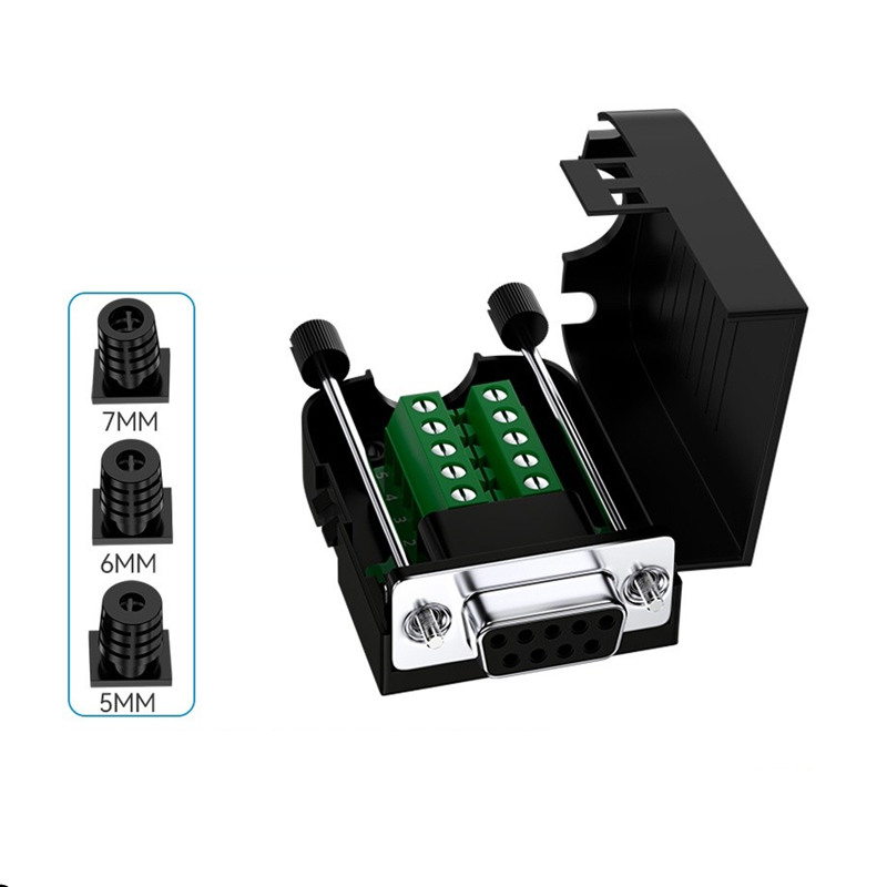 DTECH 28707 DB9 Đầu Âm Đầu giắc DB9 RS232 Không hàn bắt vít CB2005