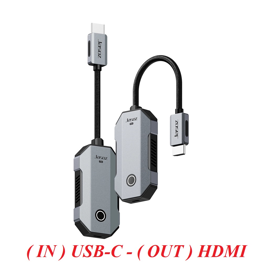 JASOZ 29605 T-G192 50m 4k30hz 2.4G/5G Wireless USB-C to HDMI Extender Transmitter and Receiver G166