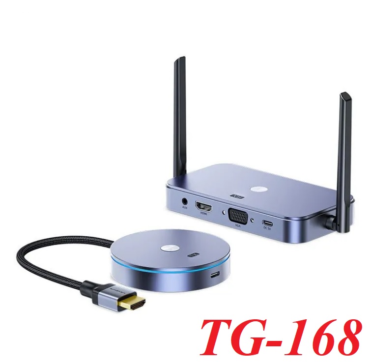 JASOZ T-G168 50M 4K Bộ kết nối HDMI và VGA không dây hỗ trợ lên đến 4k G145 12094