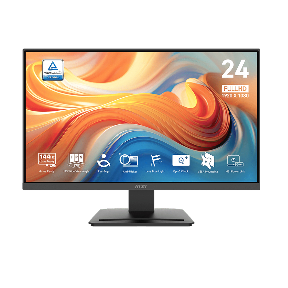 Màn hình LCD 29243 MÀN HÌNH VI TÍNH (LCD) MSI PRO MP243L E14 23.8 INCH/1920x1080/144Hz/IPS/1msMPRT/250cd/m2/1HDMI/1VGA/ĐEN (BLACK) (PROMP243L-E14)