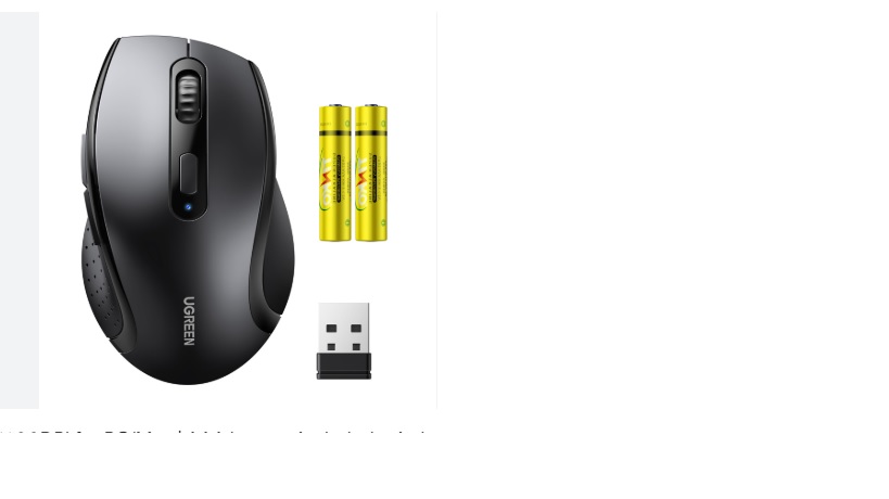 UGREEN 55780 Wireless Mouse 2.4G Silent Ergonomic Mice 1600DPI M511