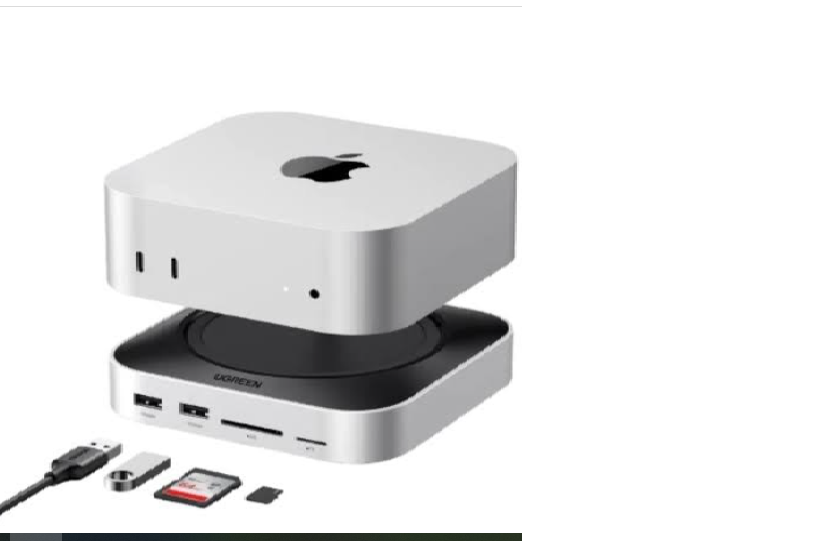 Ugreen 65487 Mac mini M4 Dock 11-in-1 USB C Hub 8TB M.2 NVMe 10Gbps 5X USB-A 2X Type-C SD/TF Card Docking Station CM841