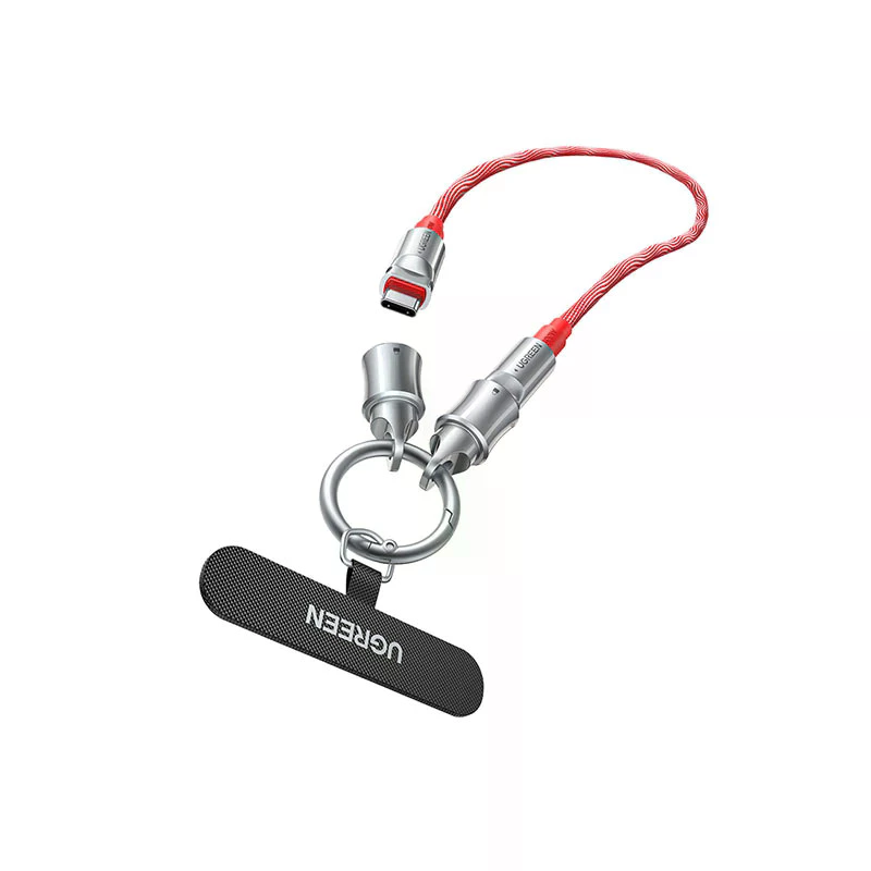 Ugreen 75108 30cm 100w pd Lanyard Design Type-C Data Fast Charging 0.3m Cable for iphone 17 / 18 Huawei Honor Xiaomi Apple L515