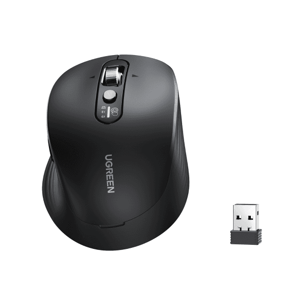 Ugreen 75498 màu Đen Chuột không dây Bluetooth 5.4 & Wireless 2.4GHz 5000 DPI 75498B M752