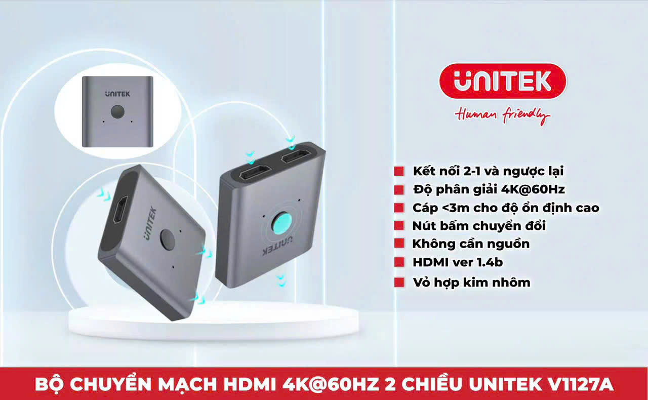 Unitek 29812 BỘ CHIA HDMI 3-6 CỔNG V1127A UNITEK