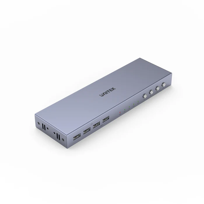 Unitek 29923 V306A KVM HDMI 4 IN 1 OUT Bộ gộp tín hiệu 4 PC dùng 1 màn hình, có 4 USB-A , hỗ trợ 4K60HZ