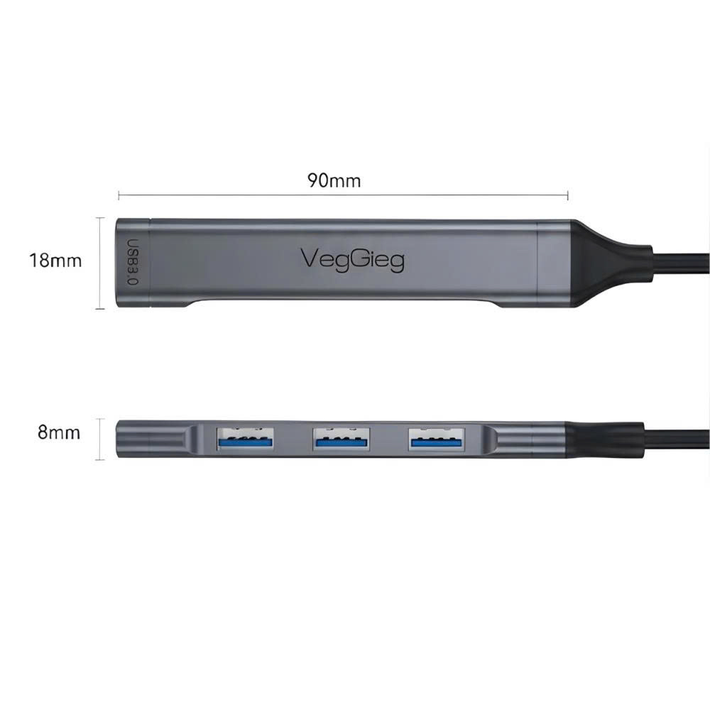 VegGieg 28361 Bộ chia USB 3.0 Cổng TYPEC VegGieg V-K304
