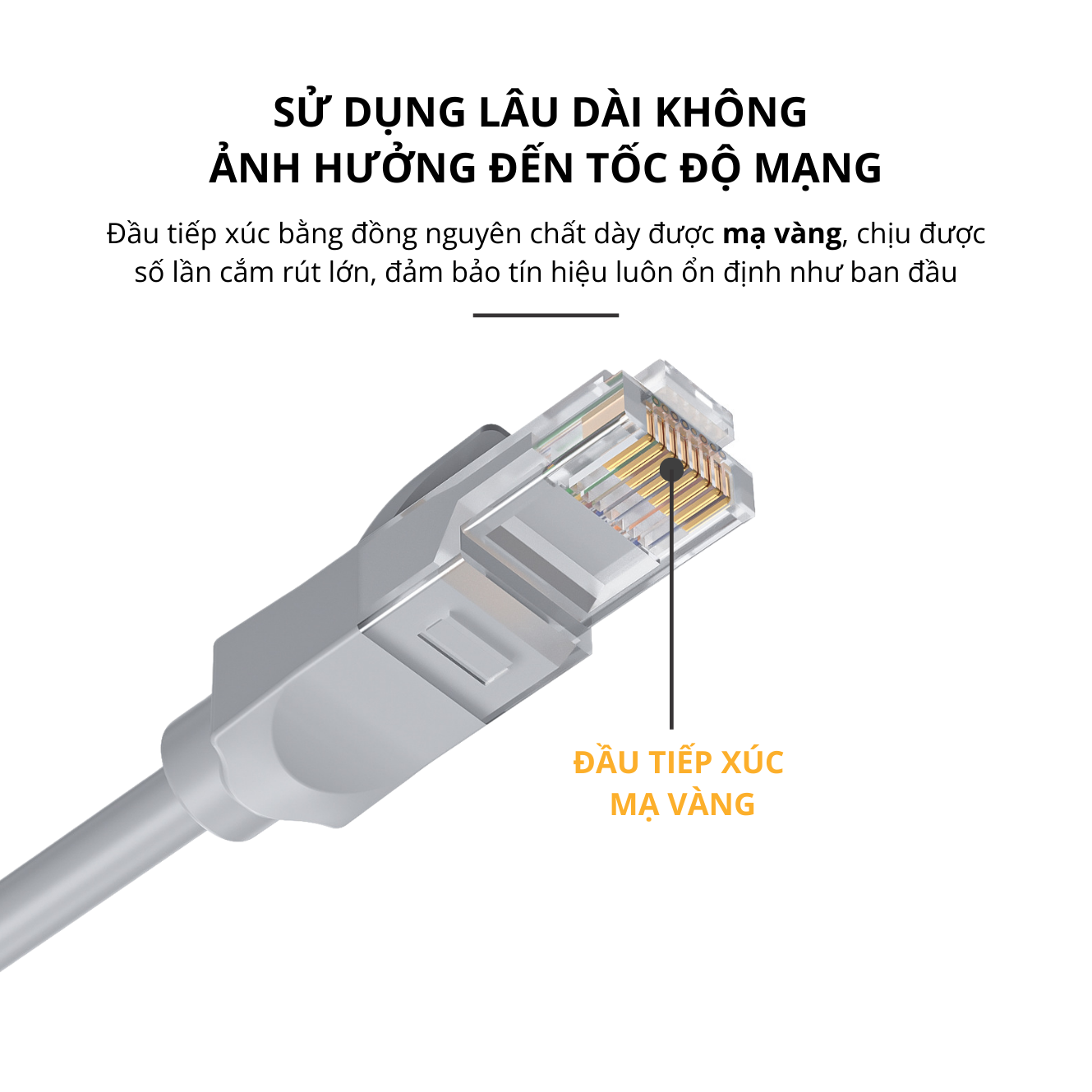 Veggieg 29574 Cáp dữ liệu mạng cat5 bấm sẵn 2 đầu 5m VegGieg,đầu dẹt V-E515