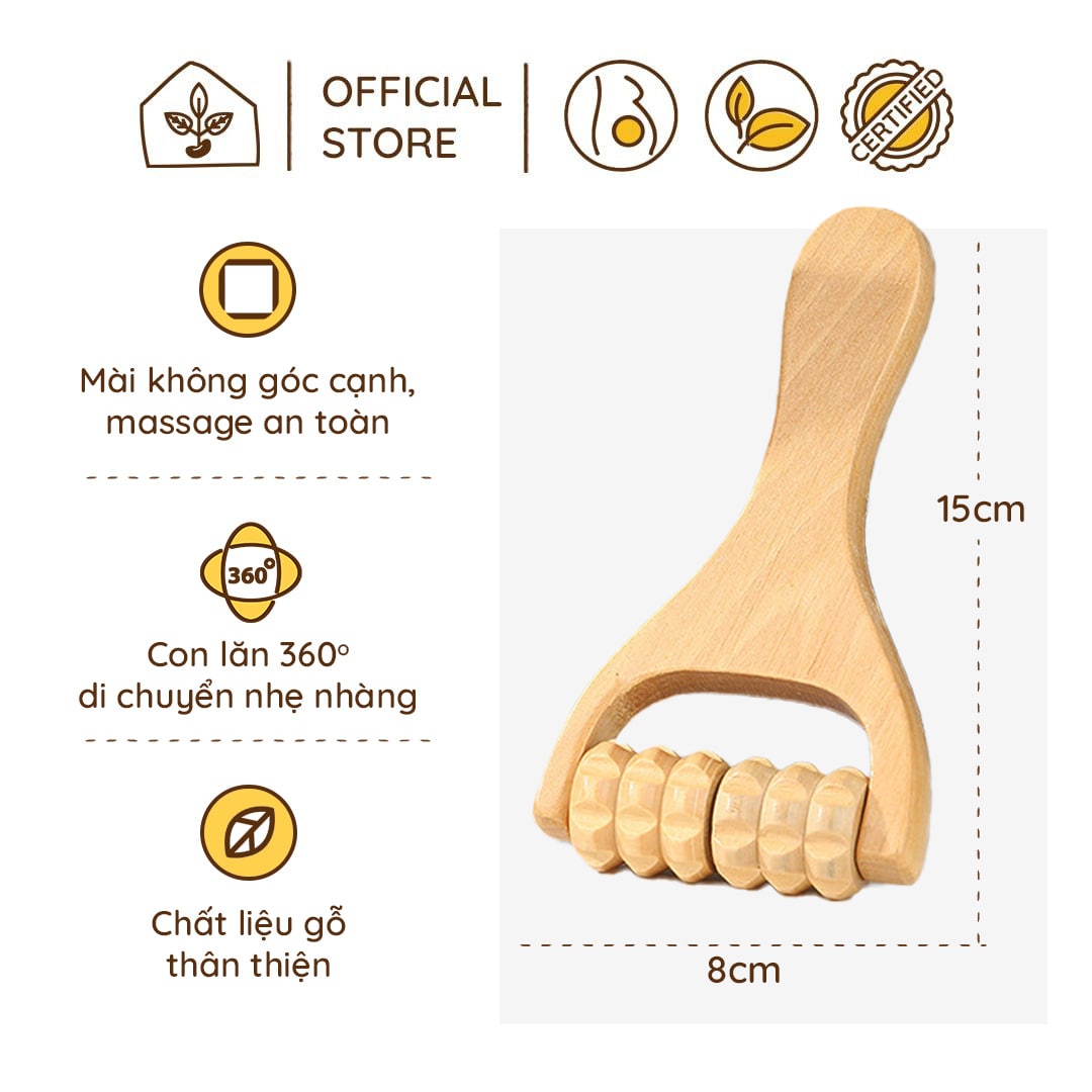 Bàn Lăn Massage Gỗ