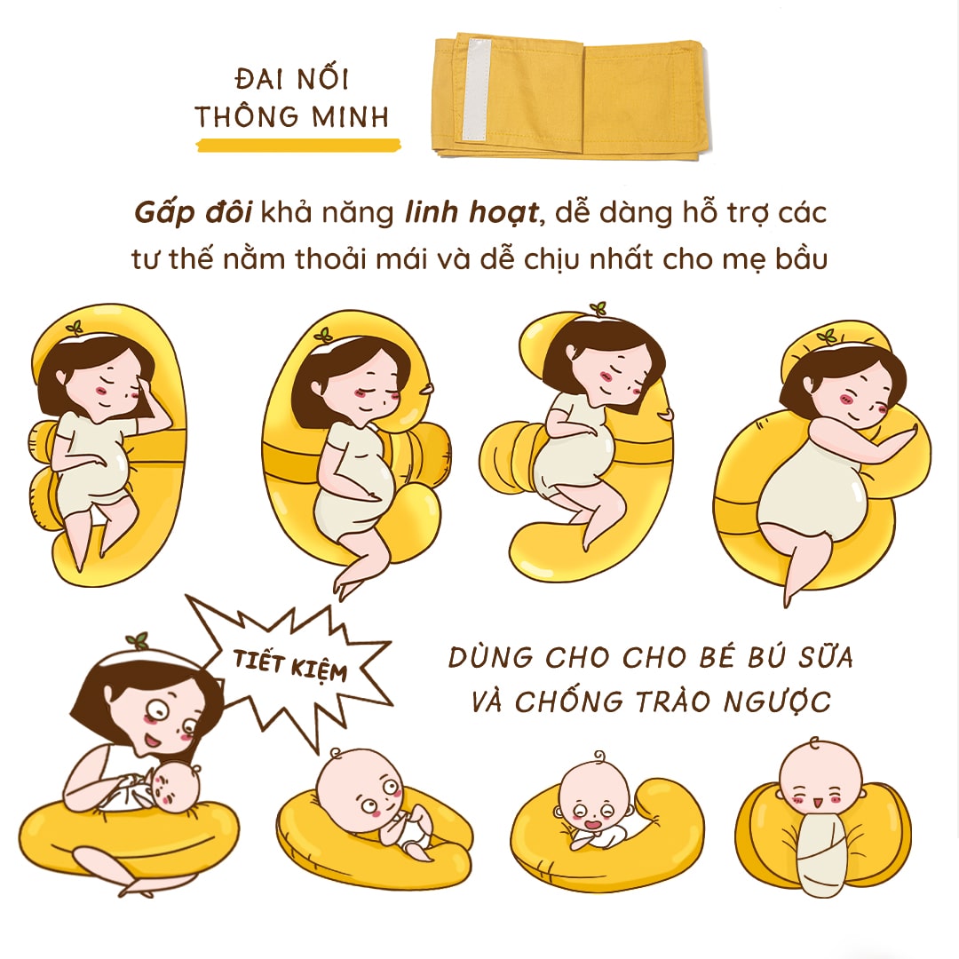 Đai Nối Combo Gối Bầu Đa Năng