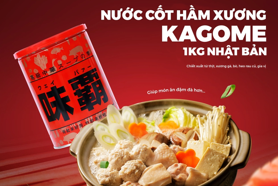 Nước cốt gà hầm xương Kagome – Bí quyết Nhật Bản cho bữa ăn ngon đậm vị