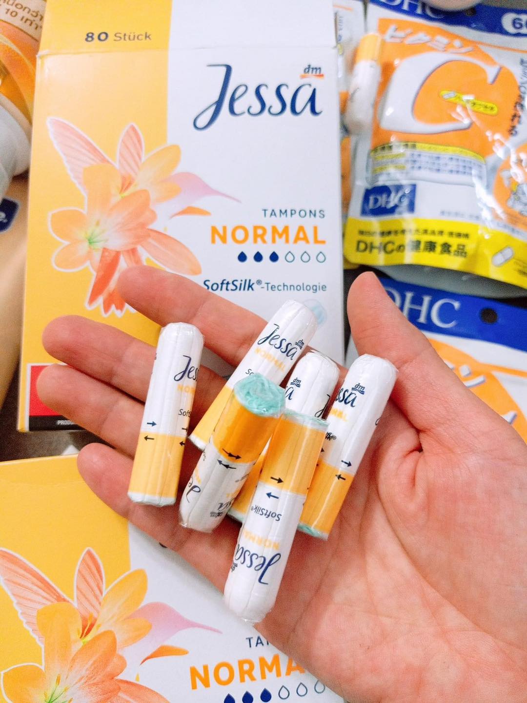 Tampon Jessa nội địa Đức - loại 6 giọt (Super Plus - hộp xanh)