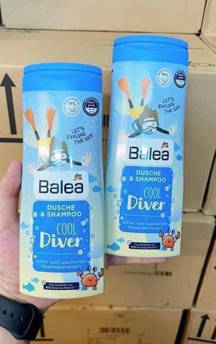 Sữa tắm gội cho bé Balea 300ml - màu xanh