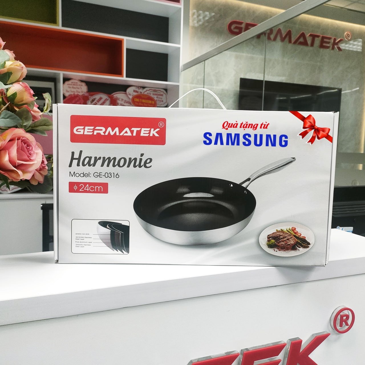 Chảo inox Germatek 24cm - quà tặng của Samsung